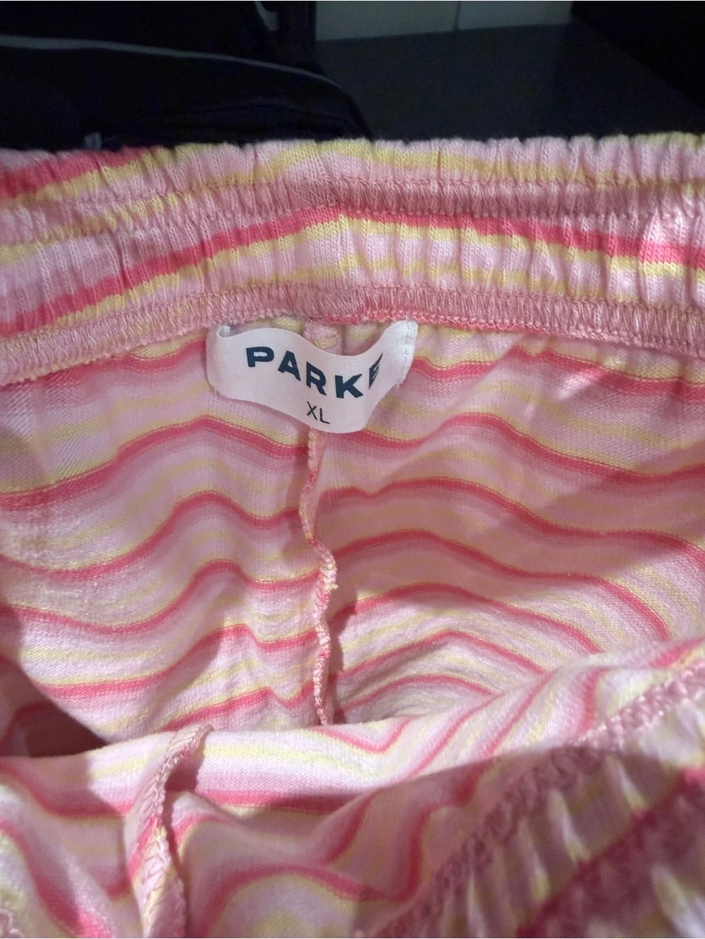 PARKE Pink & Cream Striped Lounge Pants - Picture 3 of 3